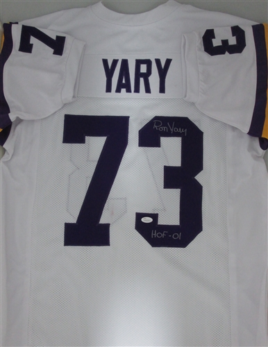 RON YARY SIGNED CUSTOM VIKINGS WHITE JERSEY - JSA