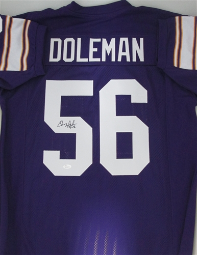 CHRIS DOLEMAN SIGNED CUSTOM VIKINGS JERSEY - JSA