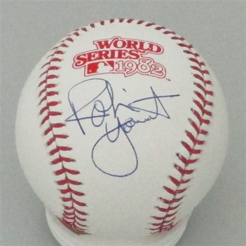 ROBIN YOUNT SIGNED OFFICIAL 1982 WS LOGO BASEBALL - BREWERS - JSA