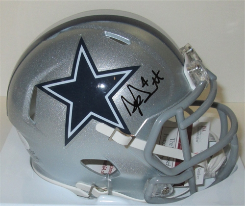 DAK PRESCOTT SIGNED COWBOYS SPEED MINI HELMET - JSA