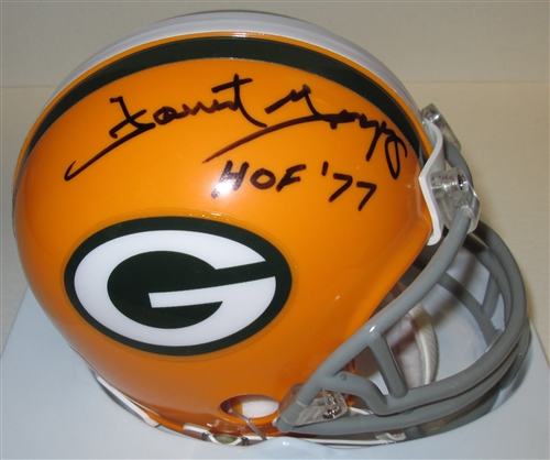 FORREST GREGG SIGNED PACKERS MINI HELMET W/ HOF '77