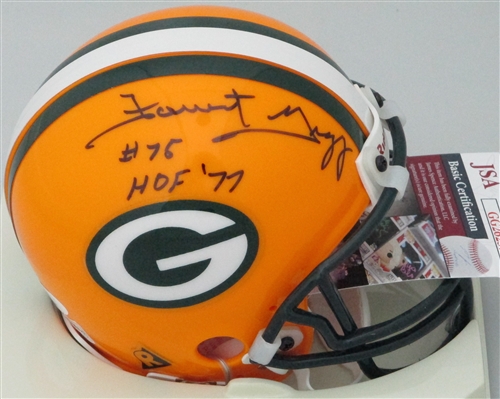 FORREST GREGG SIGNED PACKERS MINI HELMET W/ #75 HOF 77