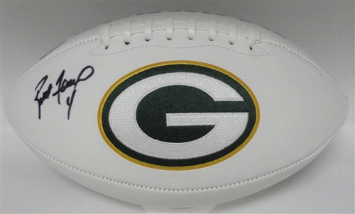 BRETT FAVRE SIGNED WILSON WHITE PANEL PACKERS LOGO FOOTBALL - JSA