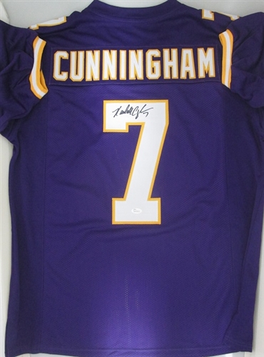 RANDALL CUNNINGHAM SIGNED CUSTOM VIKINGS PURPLE JERSEY