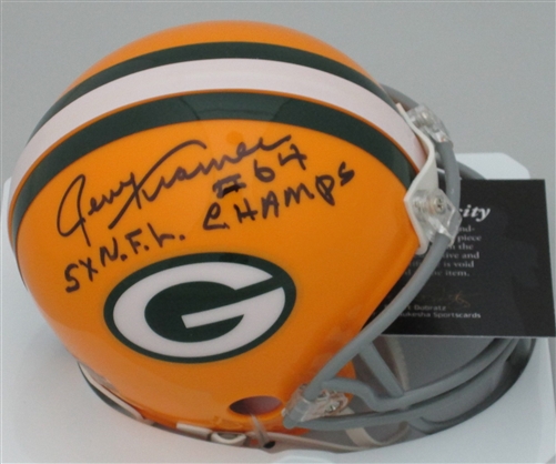 JERRY KRAMER SIGNED THROWBACK MINI HELMET W/ 5 x NFL CHAMPS - JSA