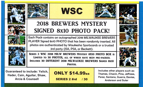 WSC MYSTERY 8x10 BOX PACK - 2018 BREWERS EDITION SERIES 2 - SOLD OUT