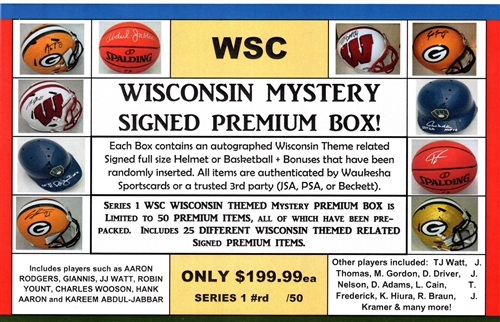 WSC MYSTERY SIGNED PREMIUM BOX - WISCONSIN EDITION SERIES 1
