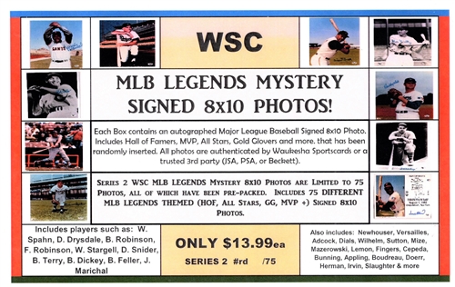 WSC MYSTERY 8x10 BOX PACK - MLB LEGENDS THEME SERIES 2