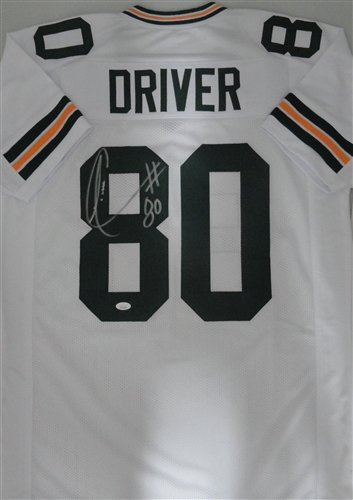 DONALD DRIVER SIGNED CUSTOM REPLICA PACKERS WHITE JERSEY - JSA