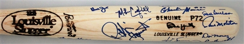 1982 BREWERS TEAM SIGNED LOUISVILLE SLUGGER P72 GAME MODE BAT