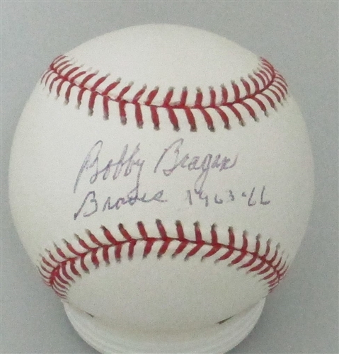 BOBBY BRAGAN (d) SIGNED OFFICIAL MLB  BASEBALL WITH YEARS