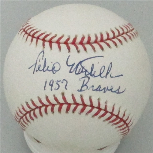 FELIX MANTILLA SIGNED OFFICIAL MLB BASEBALL W/ 1957 BRAVES