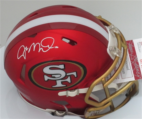 JOE MONTANA SIGNED SF 49ers BLAZE MINI HELMET - JSA