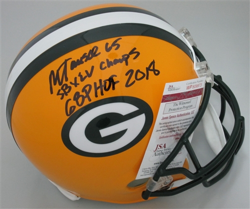 MARK TAUSCHER SIGNED PACKERS FULL SIZE REPLICA HELMET - JSA