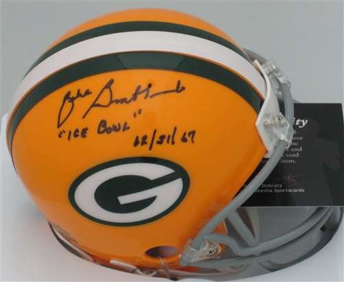 ZEKE BRATKOWSKI SIGNED PACKERS MINI HELMET W/ ICE BOWL