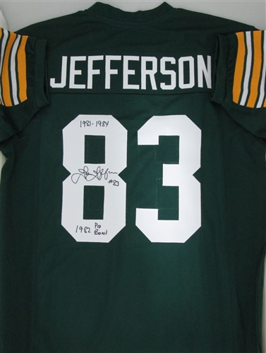 JOHN JEFFERSON SIGNED CUSTOM PACKERS JERSEY