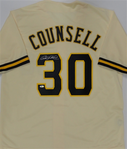 CRAIG COUNSELL SIGNED CUSTOM REPLICA BREWERS CREAM JERSEY